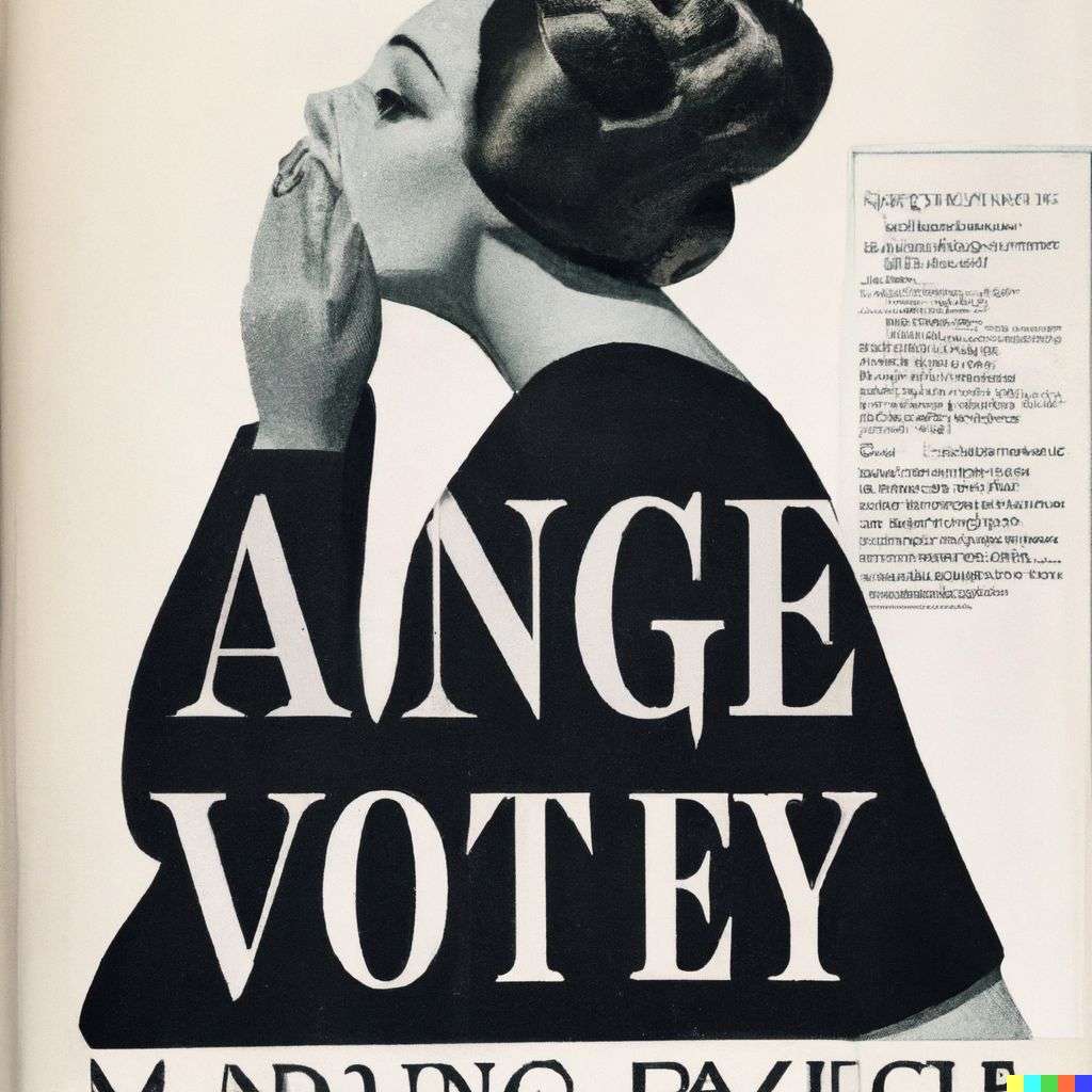 a representation of anxiety, front cover of Vogue, 1950